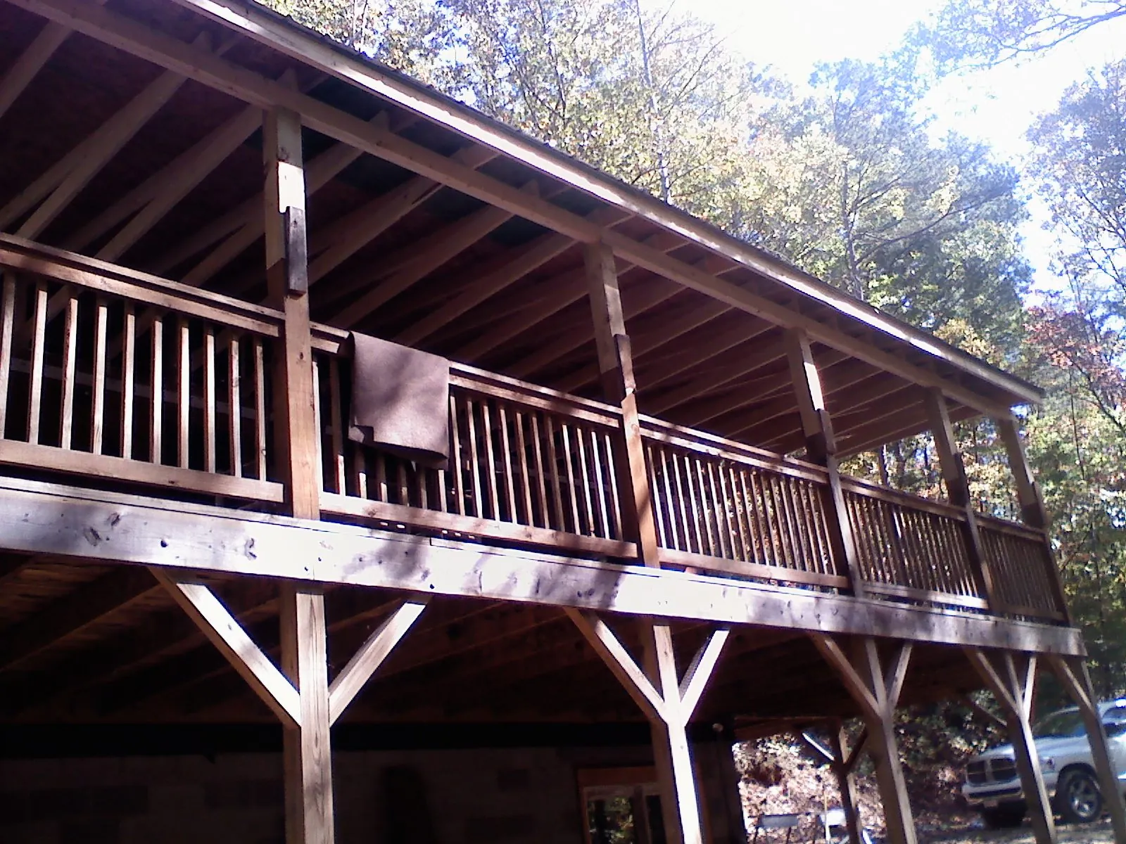 Timber framing under a new elevated porch and deck — Roof Leak Repair in Fowler by Roofing Brothers